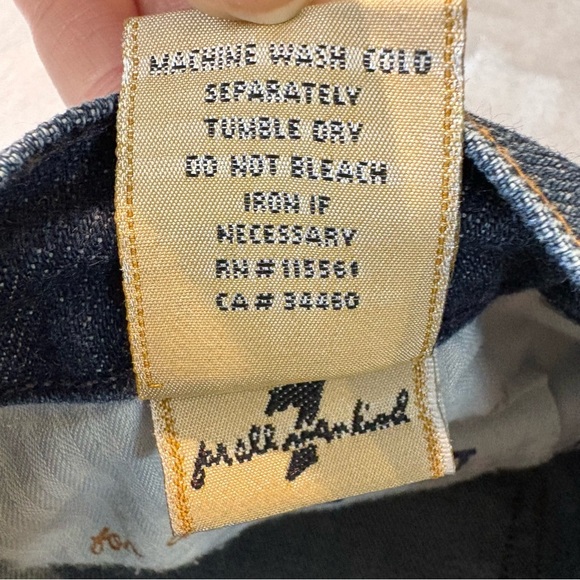 7 For All Mankind Flare & Wide Leg Denim Blue Jeans Wmn’s Sz 28 - Picture 7 of 10